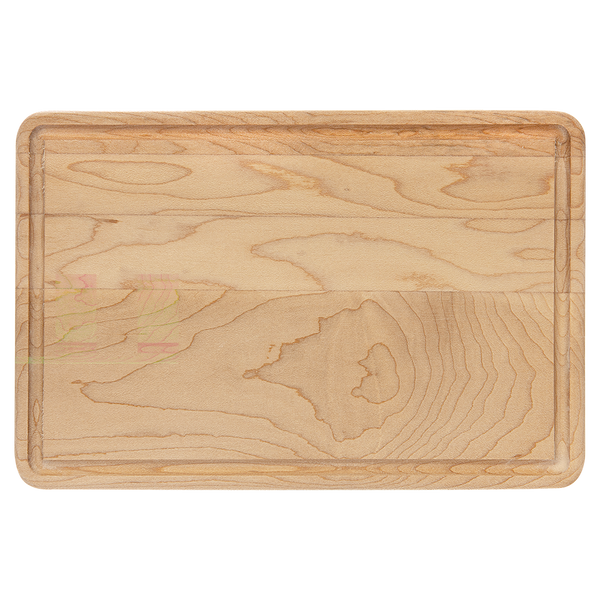 Personalized Maple Cutting Board with Drip Ring 9" X 6"