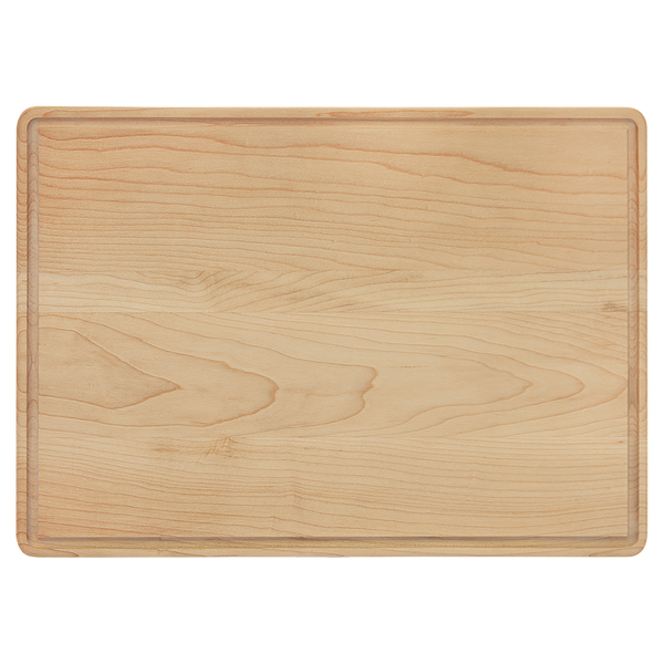 Personalized Maple Cutting Board with Drip Ring 13 3/4" X 9 3/4"