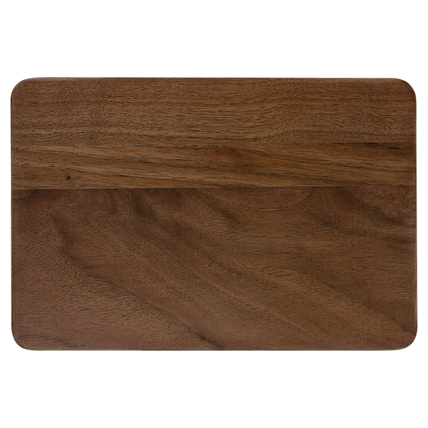 Personalized Walnut Cutting Board with Drip Ring 9" X 6"